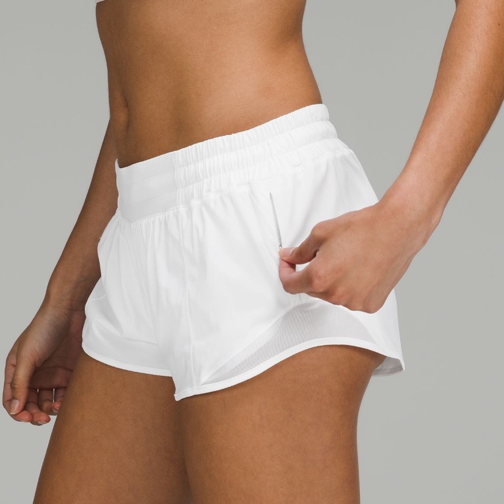 Lululemon White Hotty Hot Shorts